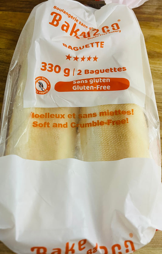 Pain baguette SANS GLUTEN  pqt de 2 Baked2Go
