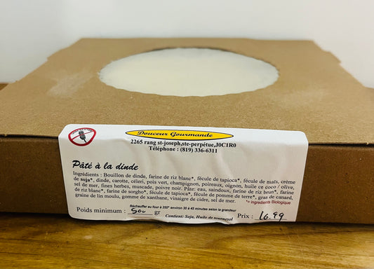 Pâté à la dinde SANS GLUTEN