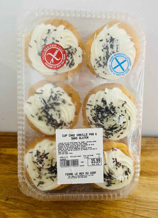 Cupcakes vanille SANS GLUTEN & SANS PRODUITS LAITIERS